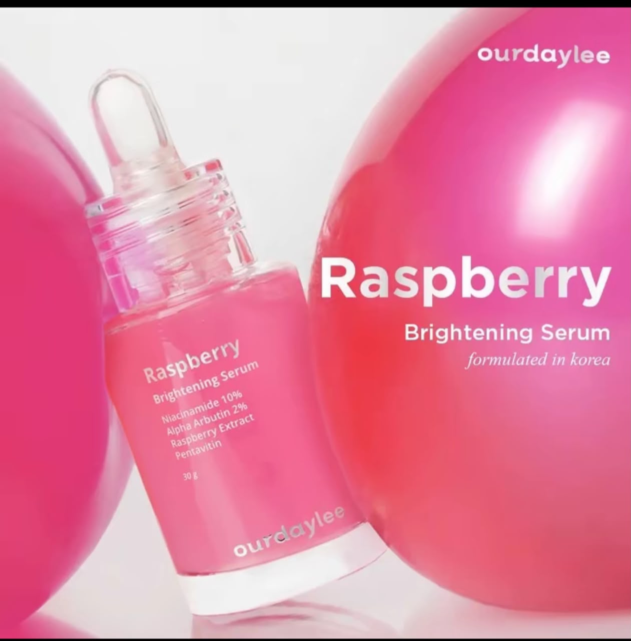 OURDAYLEE RASPBERRY BRIGHTENING SERUM 30ML